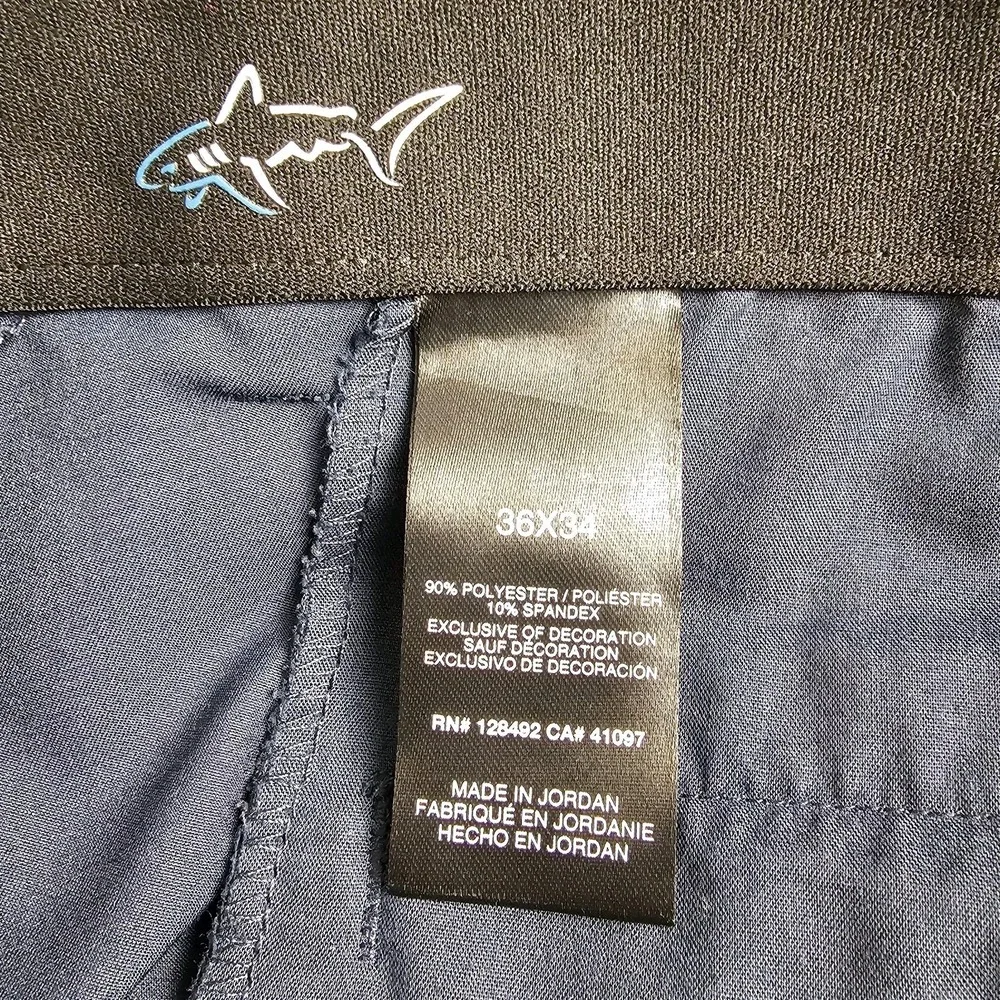 Greg Norman Men's Performance Pants Size 36x34 Navy Blue Golf Stretch Flat Front
